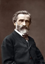 Retrato de Giuseppe Verdi (1813-1901), compositor italiano.