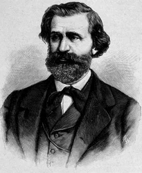 Retrato de Giuseppe Verdi, compositor italiano (1813 - 1901)