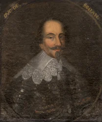 Retrato de Henri II de Rohan (1579-1638), Duque de Rohan e Príncipe de Leão, Anónimo . Óleo sobre tela. Dimensão : 65x55 cm. Nationalmuseum Estocolmo