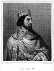 Retrato de Henri I (c. 1008 - 1060), Rei de França - em "Histoire des Français" de Lavallée, gravura, sd.