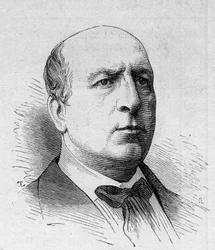Retrato de Henri Maubant (1821-1908), comediante francês, membro da Comedie Francaise. Gravura em "Le Monde Illustré" n¡1168 de 16 de Agosto de 1879.