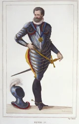 Retrato de Henrique IV (1553-1610), Gravura do Rei de França de 1830