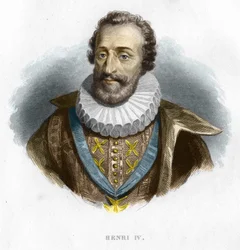 Retrato de Henrique IV (1553 - 1610), gravura do Rei de França no século XIX