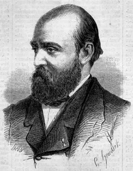 Retrato de Henry Murger (1822-1861), escritor francês. Gravura em "Le Monde Illustré" n¡199 de 2 de Fevereiro de 1861.