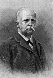 Retrato de Hermann Louis Ferdinand von Helmholtz (1821 - 1894), físico e fisiologista alemão. Gravura em "La Nature: Revue des sciences et de leurs applications aux arts et a l