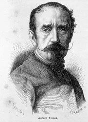 Retrato de Horace Vernet (1789-1863), pintor e cartunista francês, fervoroso bonapartista, tornou-se pintor oficial de Napoleão III.