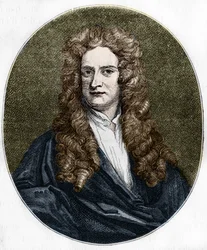 Retrato de Isaac Newton (1642-1727) físico inglês.