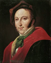 Retrato do compositor italiano Gioacchino Rossini (óleo sobre tela
