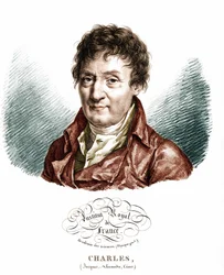 Retrato de Jacques Alexandre Cesar Charles (1746-1823), físico francês.