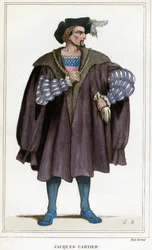 Retrato de Jacques Cartier (1491 - 1557).