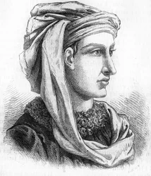 Retrato de Jacques Coeur (cerca de 1400-1456), artista prateado do Rei Carlos VII. Gravura do século XIX.