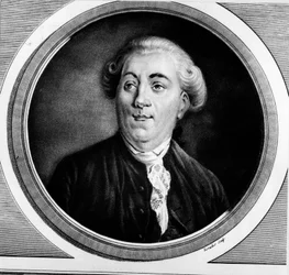 Retrato de Jacques Necker (1732-1804) Ministro de Estado francês. Gravura em "Coleção completa de pinturas históricas da revolução francesa, em três volumes". 1804.