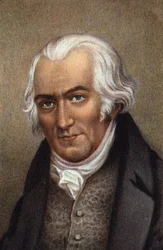 Retrato de James Watt, engenheiro escocês.