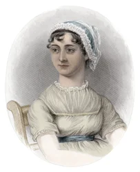 Retrato de Jane Austen (1775-1817) - Retrato da escritora inglesa Jane Austen (1775-1817)