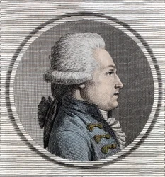 Retrato de Jean-Xavier (Jean Xavier) Gabinete de Pusy (1750-1806) engenheiro militar e um político francês.