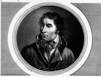 Retrato de Jean Baptiste Carrier (1756 - 1794), político francês. Gravura em "Colecção completa de pinturas históricas da revolução francesa, em três volumes". 1804.