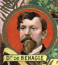 Retrato de Jean Ferdinand do explorador Behagle do século XIX.