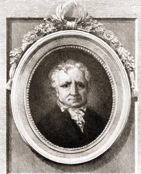Retrato de Jean Honoré Fragonard, pintor francês (1732 - 1806).