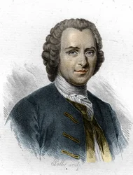 Retrato de Jean Jacques Rousseau, gravura do século XIX
