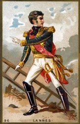 Retrato de Jean Lannes, Duque de Montebello (1769 - 1809) Marechal da França. Cromolitografia do século XIX.