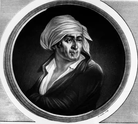 Retrato de Jean Paul Marat (1763-1793). Gravura em "Colecção completa de pinturas históricas da revolução francesa, em três volumes". 1804.
