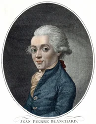 Retrato de Jean Pierre Blanchard (1709 - 1853), francês aeronáutico