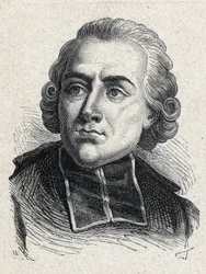 Retrato de Jean Sibrake (Jean-Sibrakes) (ou Siffrein) abbe Maury (1746-1817), cardeal e arquebancada francesa de Paris, membro da Academia francaise - Gravura de 1889