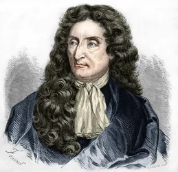 Retrato de Jean de La Fontaine (1621-1695), poeta francês.