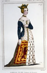 Retrato de Jeanne - Isabelle Stuart (1426 - 1494/9), Duquesa da Bretanha.