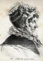 Retrato de Jeanne Louise Henriette Genest, Madame Campan (1752 - 1822), educadora francesa - em “” Les Contemporains ””, final do século XIX.