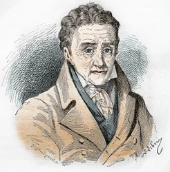 Retrato de Johann Heinrich Pestalozzi (1746 - 1827), pedagogo e educador suíço.