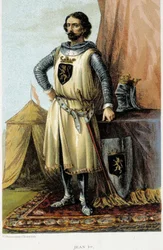 Retrato de João I, conhecido como o Vitorioso (1268-1294), Duque de Brabant. Cromolitografia do século XIX.