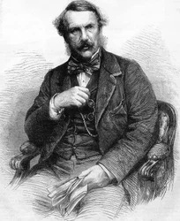 Retrato de John Laird Mair Lawrence. Administrador britânico (1811 a 1879). Governador da Índia inglesa; Engraving 1864.