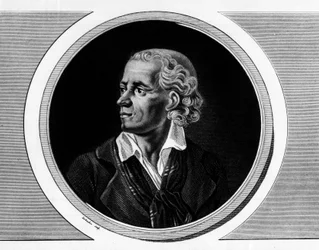 Retrato de Joseph Chalier, político francês (1747-1793), procurador da Comuna em Lyon. Gravura em "Coleção completa de pinturas históricas da revolução francesa, em três volumes". 1804.