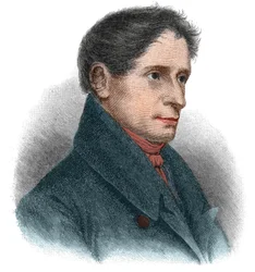Retrato de Joseph Karl Benedikt von Eichendorff (1788-1857) poeta e romancista alemão.