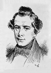Retrato de Joseph Lanner compositor, violinista e maestro austríaco (1801-1843).