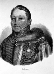 Retrato de Joseph Radetzky, Conde von Radetz (1766 - 1858), austríaco Feld-Marechal.