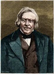 Retrato de Jules Michelet, historiador e escritor francês (1798 - 1874).