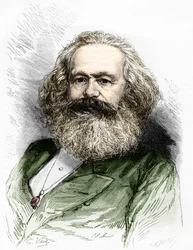 Retrato de Karl Marx (1818-1883), teórico do socialismo e revolucionário alemão.