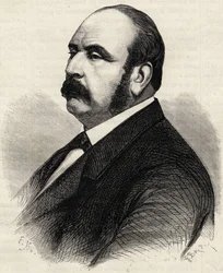 Retrato de Ledru Rollin (Ledru-Rollin) (1807-1874), político francês. Gravura do século XIX.