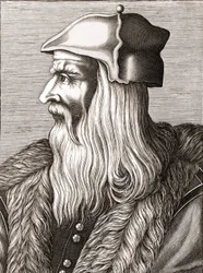 Retrato de Leonardo da Vinci (Leonardo da Vinci) (1452 - 1519).