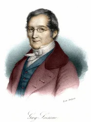 Retrato de Louis-Joseph Gay-Lussac (Louis Joseph Gay Lussac) (1778-1850), físico e químico francês. Gravura do século XIX.