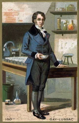 Retrato de Louis-Joseph Gay-Lussac (Louis Joseph Gay Lussac) (1778 - 1850), físico e químico francês. Cromolitografia do século XIX.