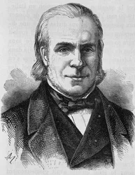 Retrato de Louis Antoine Garnier-Pages (Páginas Garnier) (1803 - 1878). Gravura do final do século XIX em "Histoire de France" de H. Martin.