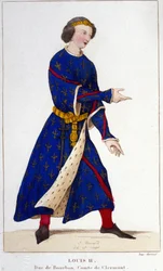 Retrato de Luís II a Bèque ou o Fainéant (846 - 879).