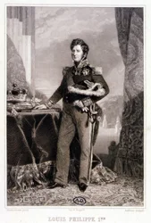 Retrato de Louis Philippe 1, Rei dos Franceses - gravura