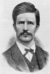 Retrato de Louis Rossel (1844 - 1871). Gravura do final do século XIX em "Histoire de France" de H. Martin.