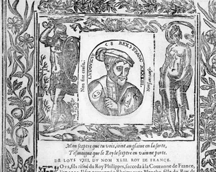 Retrato de Luís VIII O Rei Leão de França de 1223 a 1226.