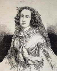 Retrato de Madame Marceline Desbordes-Valmore (Desbordes Valmore) (1786 - 1859), escritora francesa - em "Les Contemporains", n.d. final do século XIX.