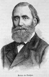 Retrato de Madier de Montjau, deputada francesa do século XIX.